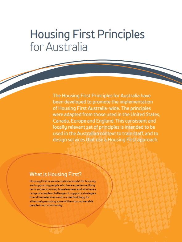 Housing First Principles for Australia