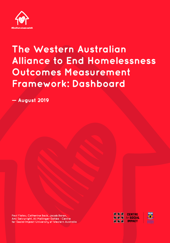 WAAEH Outcomes, Measurement Framework: Dashboard