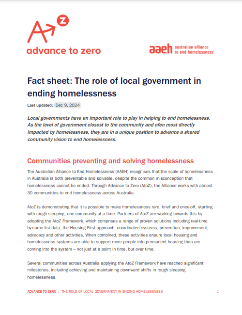 AtoZ Factsheet – The role of local government in ending homelessness