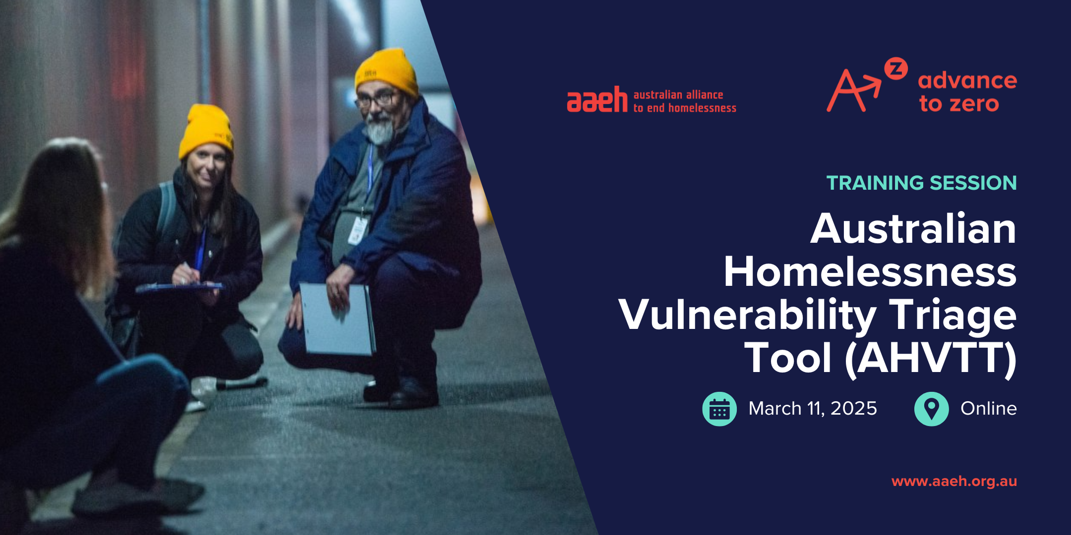 Online Australian Homelessness Vulnerability Triage Tool (AHVTT) training