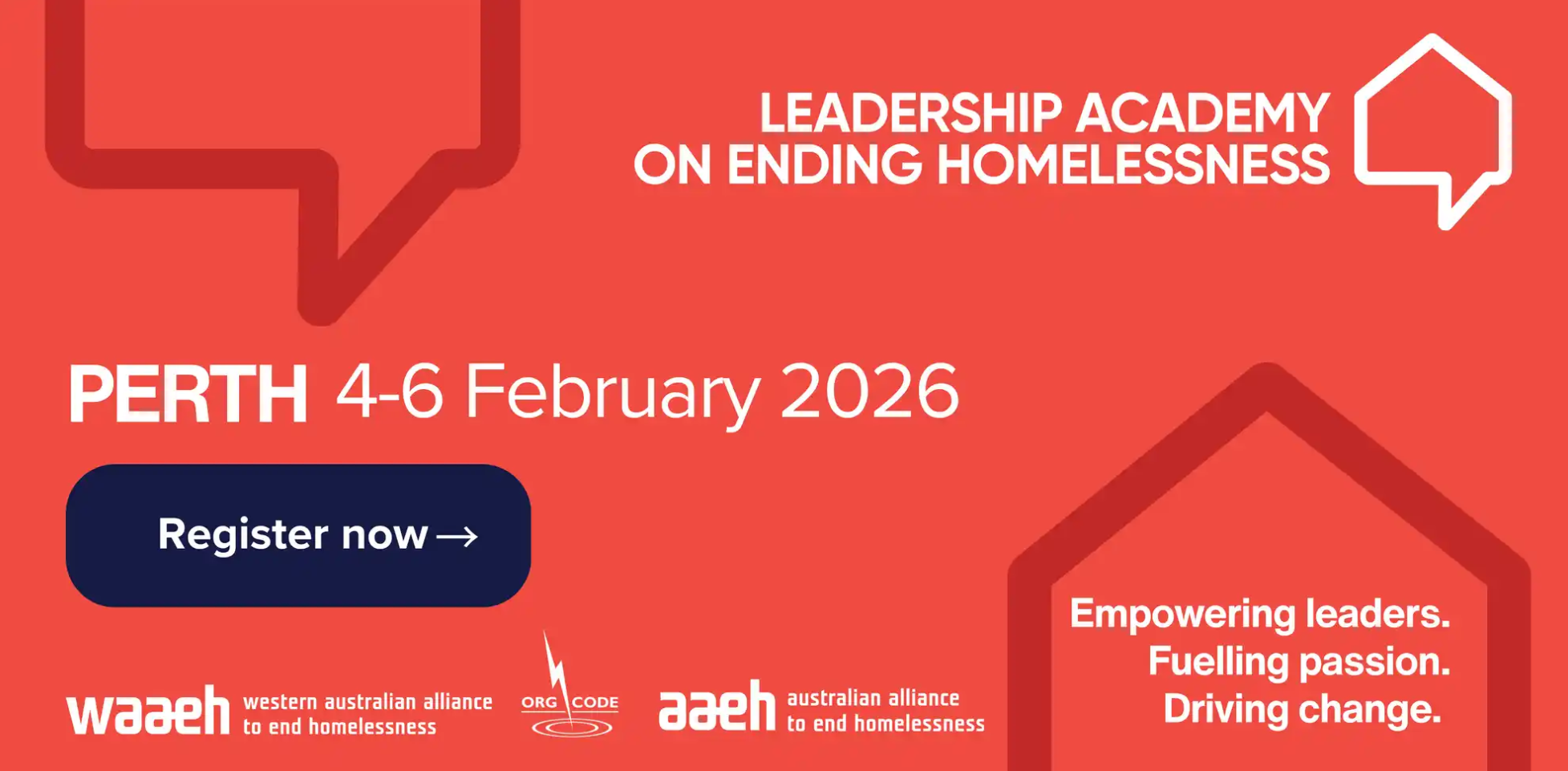 Perth 2026 Leadership Academy on Ending Homelessness