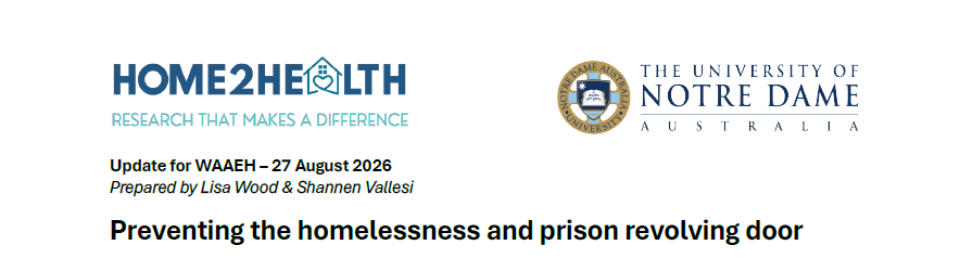 Prisons and homelessness:  Preventing homelessness and the prison revolving door